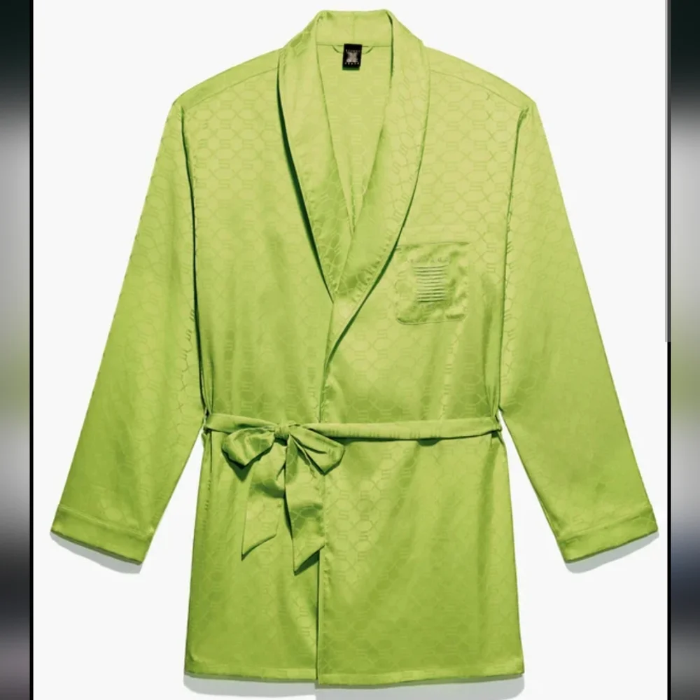 Green Satin Robe - Picture 5 of 8
